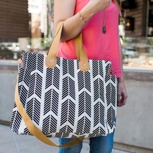 Black Arrows Weekender Tote Bag by White Elm | NWT